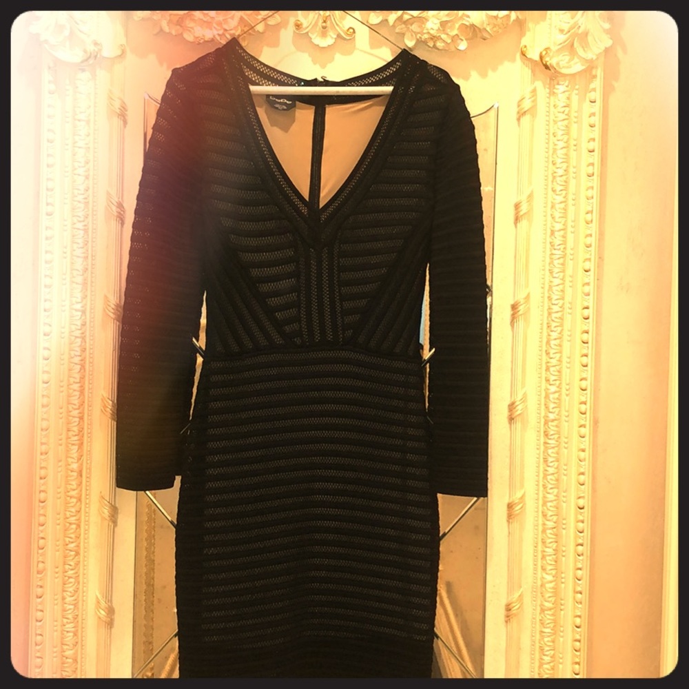 Bebe long sleeve black dress.